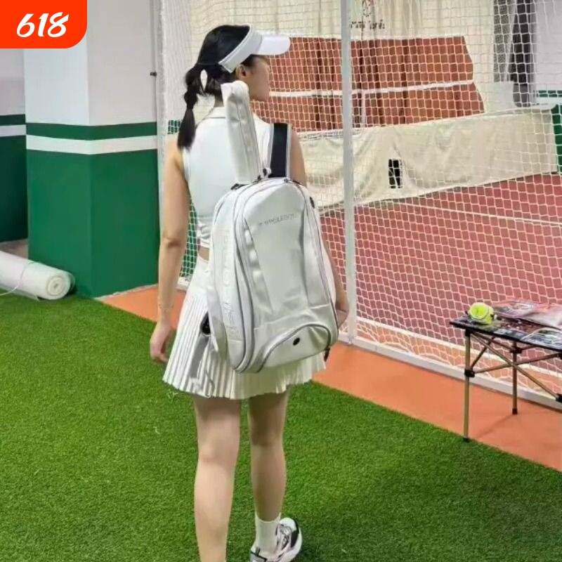 2026新网球包专业羽毛球包温网纪念版男女专用球拍包防水双肩背包