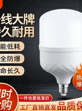 节能灯泡led照明家用超亮螺口球泡工厂防水大功率白光三防灯装修