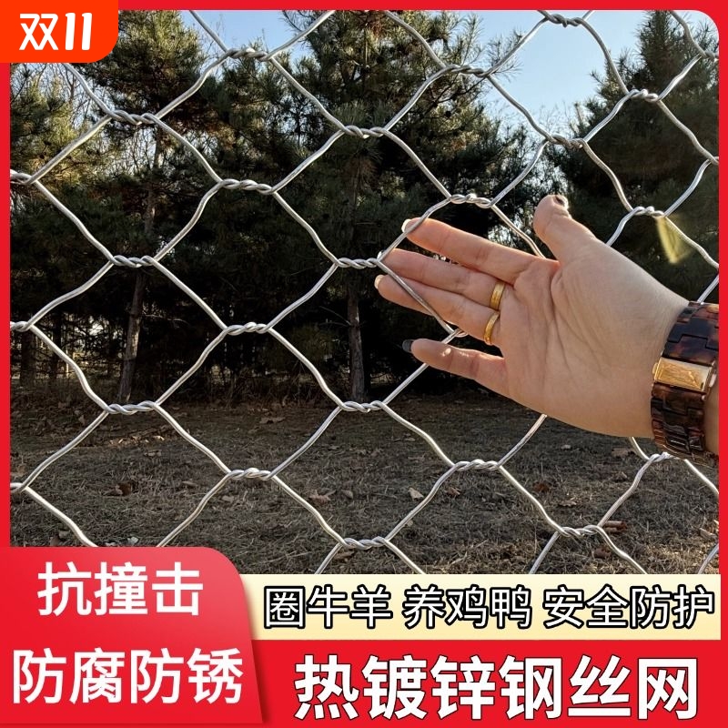 镀锌加粗铁丝网围栏养殖防护网