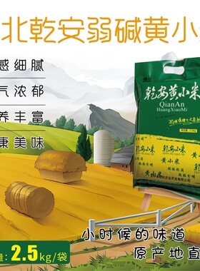 煜松东北乾安黄小米煮粥月子粥农家五谷杂粮5斤优质弱碱黄米当季