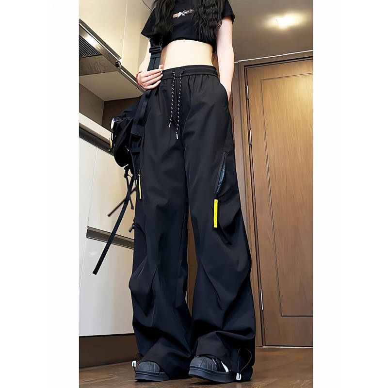 美式2025秋季冲锋裤宽松显瘦直筒休闲裤宽松户外登山长裤工装裤