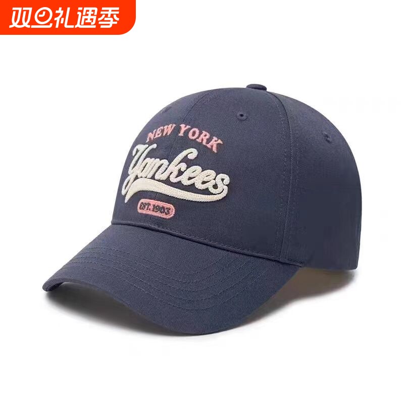 韩系潮流韩国代购棒球帽新款联名学院风显脸小遮阳防晒鸭舌帽弯檐