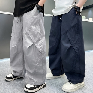 男童裤子夏季薄款防蚊裤宽松2026中大童休闲韩版长裤儿童夏款运动