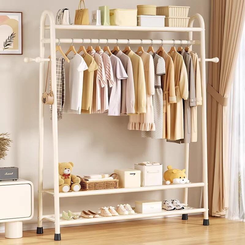 晾衣架落地卧室挂衣架子室内家用阳台晒衣架宿舍简易凉衣杆衣帽架