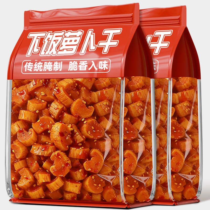 香辣萝卜干下饭菜榨菜嘎嘣脆萝卜丁罐装咸菜拌面拌饭麻辣可口腌制