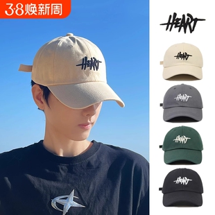 大头围男士鸭舌帽帽子棒球帽夏季韩版男生春秋防晒潮流刺绣绿色