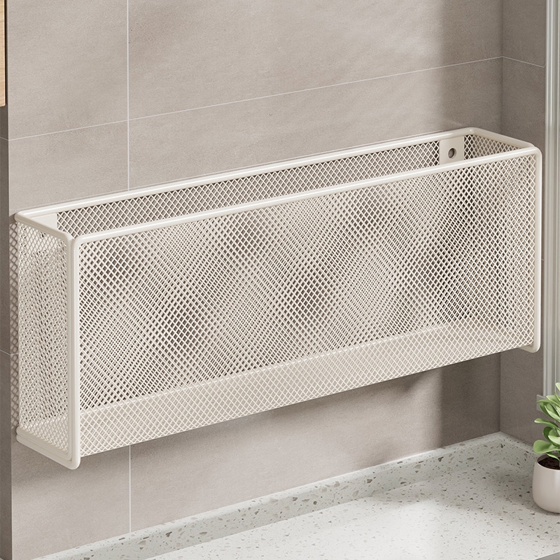 挂壁式保鲜膜收纳架厨房置物架纸巾储物架橱柜门内侧免打孔收纳盒