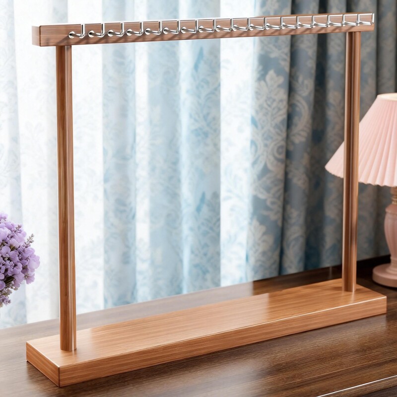 桌面项链展示架黄金手链多钩展示架饰品挂架首饰架水晶手串收纳盒