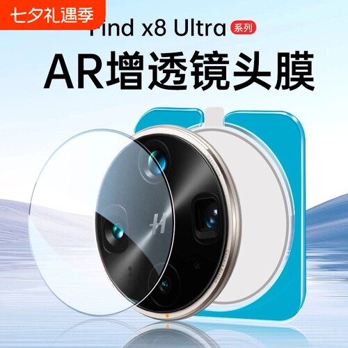 适用oppofindx8镜头膜findx8pro手机镜头钢化保护贴膜新款findX7ultra全包x8s+findn5后置覆盖摄像头a5pro