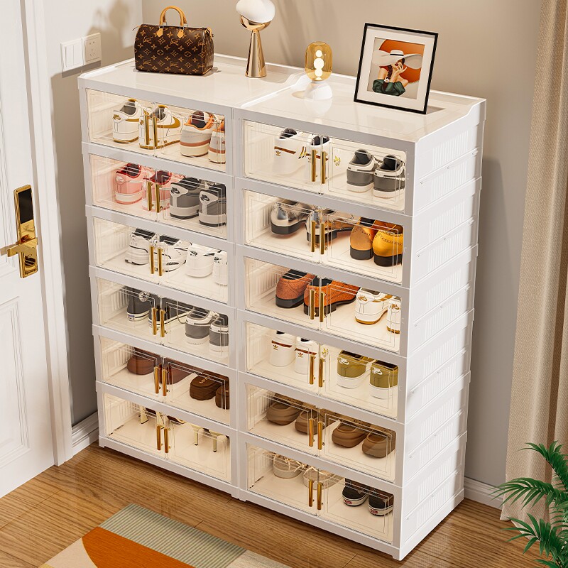 免安装鞋柜收纳盒折叠透明门口鞋盒蚂蚁家用防尘鞋架鞋子收纳多层