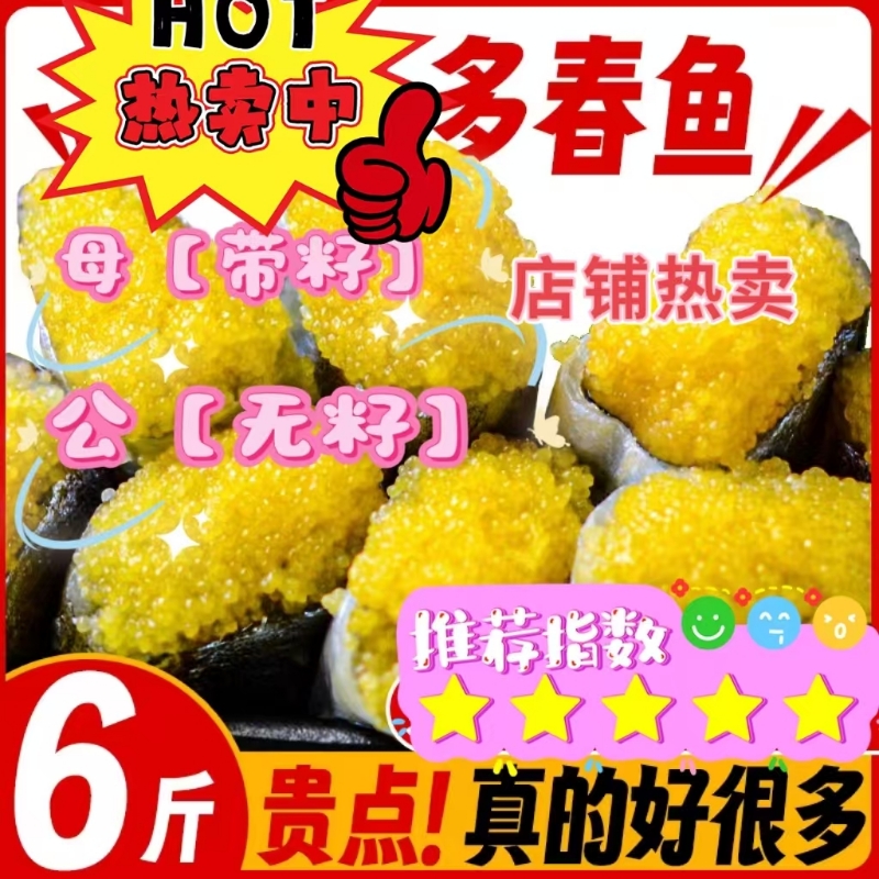 多春鱼满籽新鲜人吃籽鱼