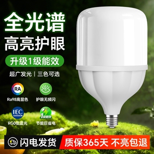 一级能效全光谱LED灯泡Ra98显色家用北欧吊灯E27螺口护眼节能灯泡