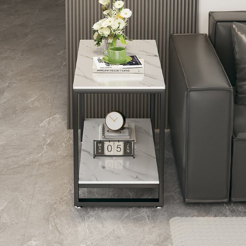 沙发边几置物架客厅茶桌收纳柜小户型储物柜落地双层台灯摆放支架