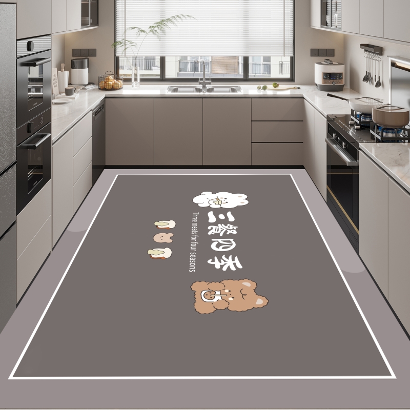 硅藻泥厨房地垫吸水耐脏防滑耐用