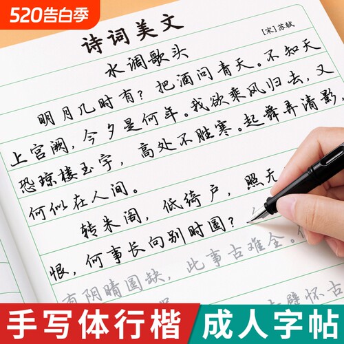行楷字帖成人练字成年速成套装