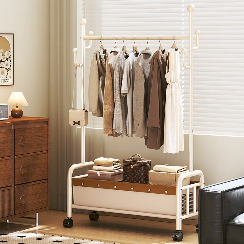 衣帽架落地家用卧室内床边挂衣服架子阳台可移动创意轻奢晾衣架子