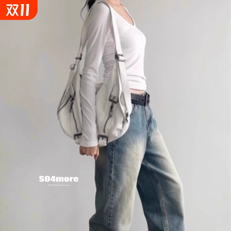【SO4more】韩国直邮 2-way博主款环保pu皮大容量单肩双肩机车包