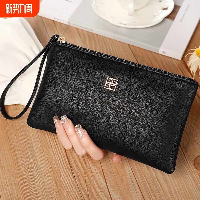 2026新款钱包拉链女士手机包柔软纯色大气休闲长款手拿包可放零钱