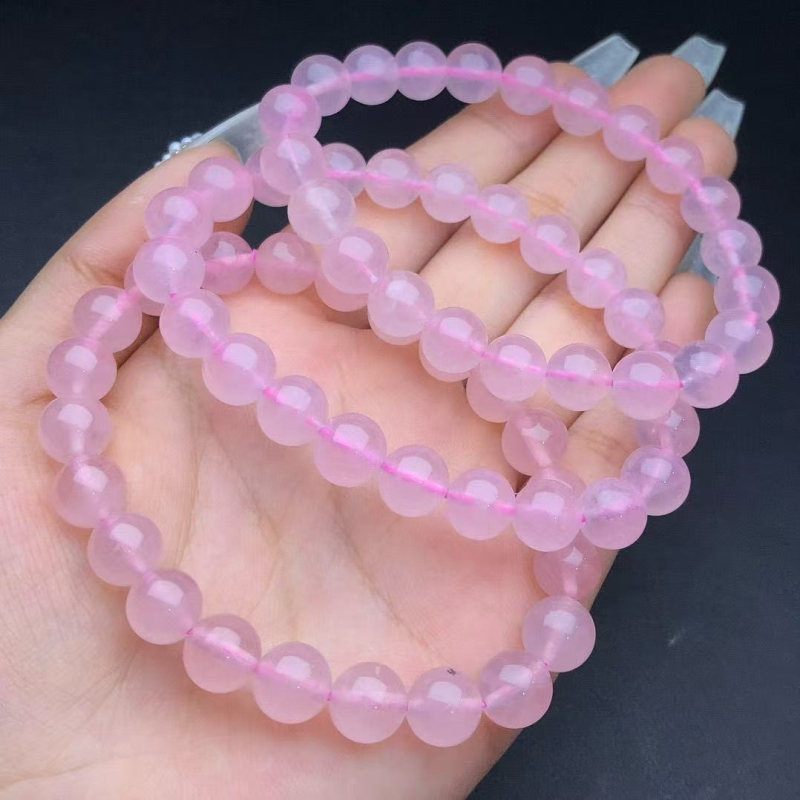 粉水晶招桃花转运手串女