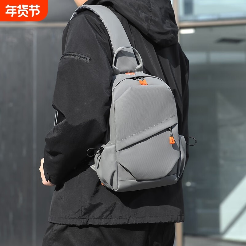 男士斜挎包高级感大容量胸包防泼水户外运动挎包潮流牛津布单肩包,箱包皮具/热销女包/男包,男士包袋,淘宝优惠券,粉丝福利购,淘宝优惠卷