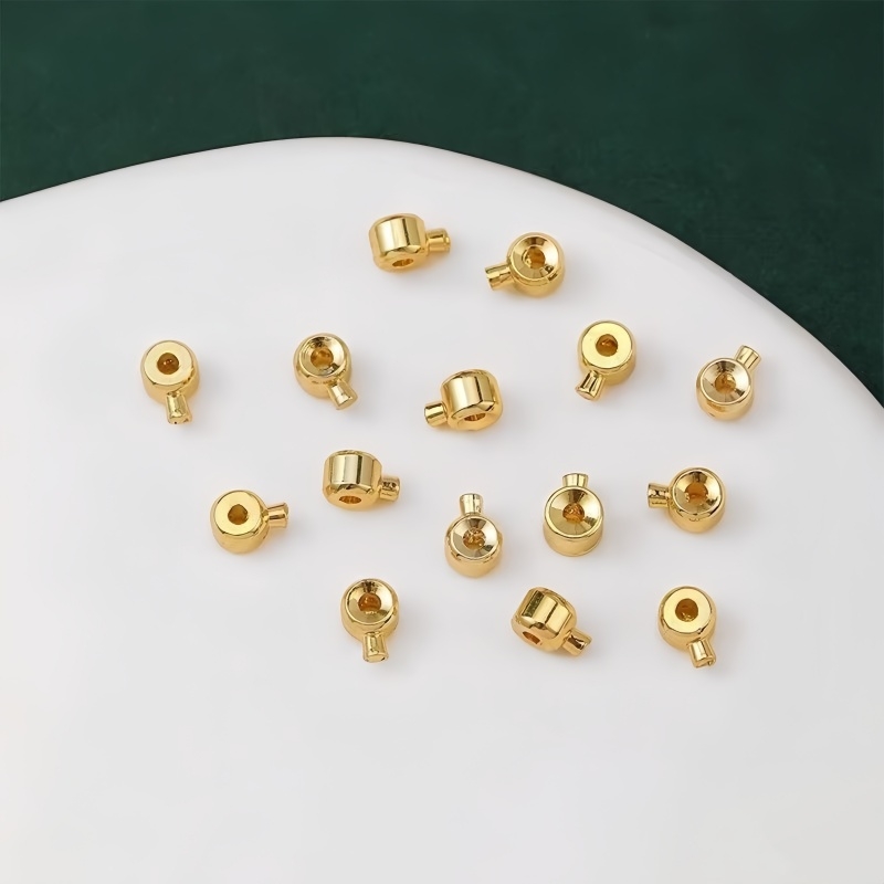 定位珠收尾扣diy穿珍珠项链扣头配件手链串珠固定夹扣材料收尾扣