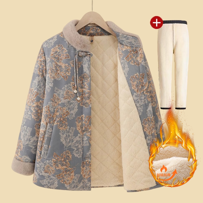 中老年冬季棉袄老太太洋气棉衣服