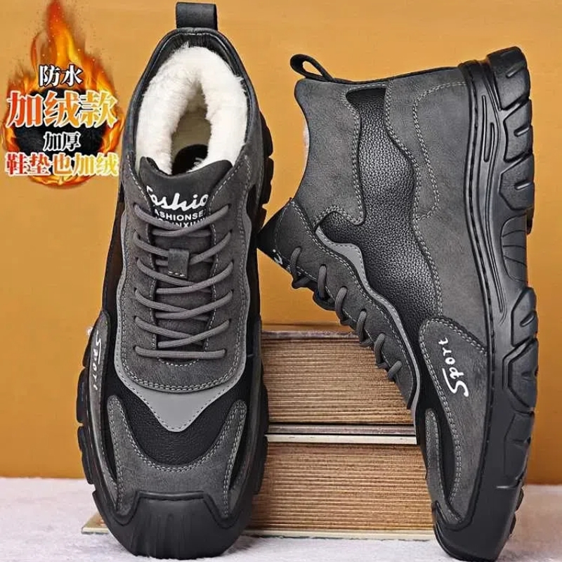 棉鞋男冬季加绒加厚保暖东北雪地靴厚底运动户外防滑防水男鞋