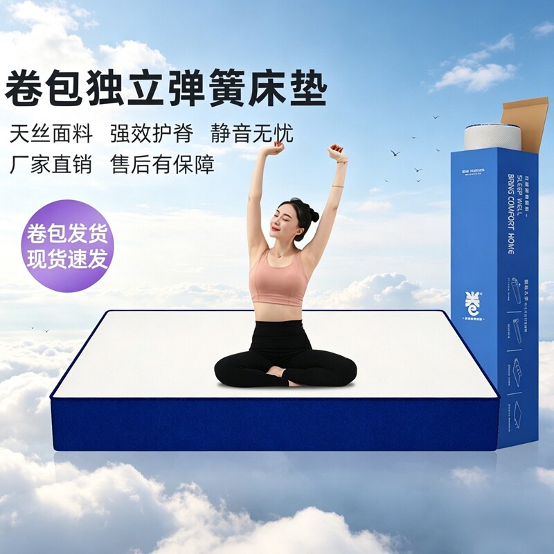 床垫独立弹簧软垫硬垫图片