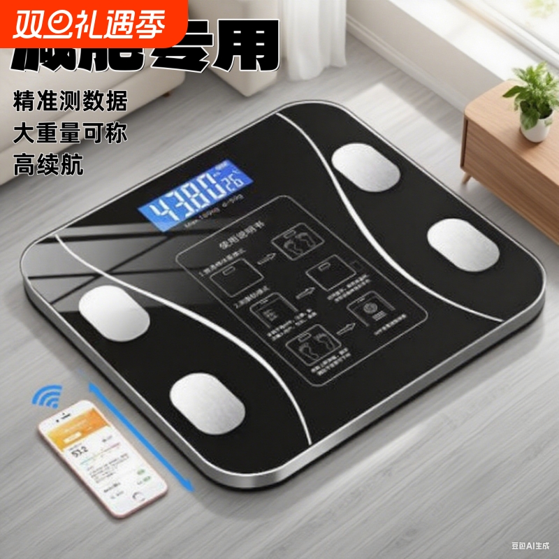 智能蓝牙APP体脂秤家用的充电成人健康秤电子称精准体重秤减肥秤