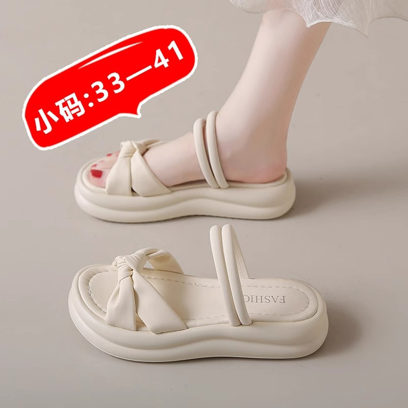 34小码一脚蹬凉拖鞋女夏季踩屎感两穿凉鞋休闲厚底防滑罗马女鞋