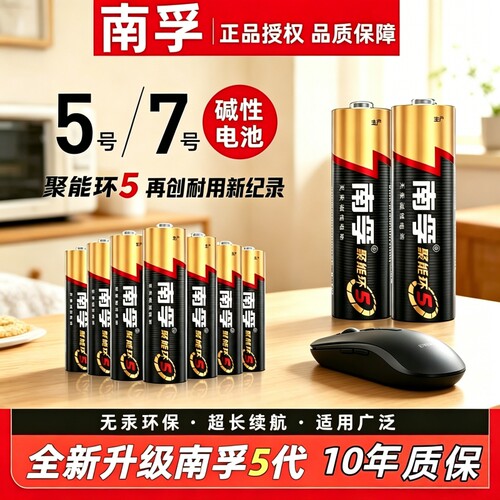 南孚5号电池碱性聚能环5代