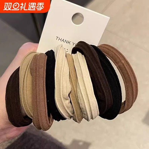 扎头发皮筋女扎头头绳女生橡皮筋高弹力耐用发绳皮套胶圈黑色发圈