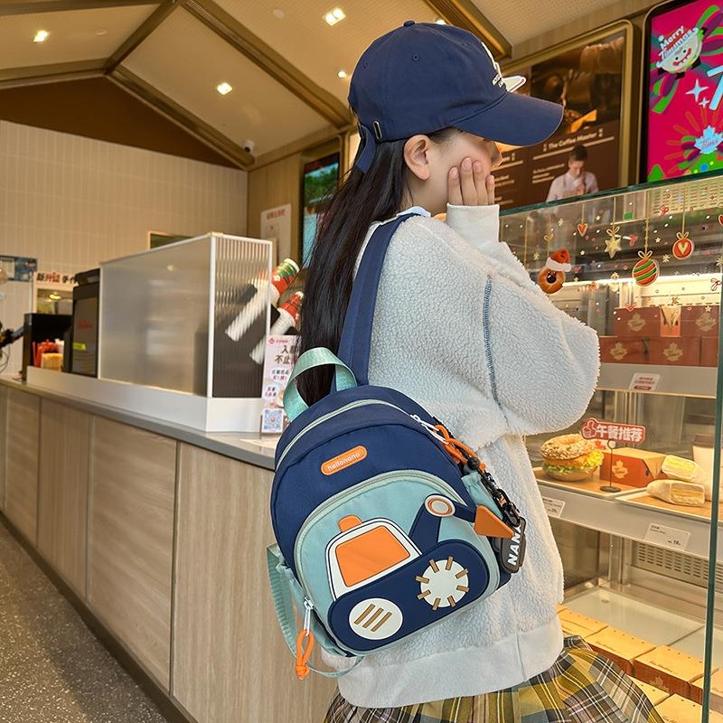 无品牌卡通图案双肩包时尚撞色日系背包大容量轻便学院风学生书包