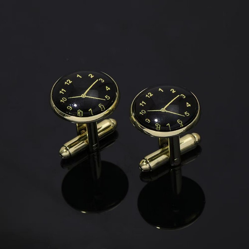 法式手表指针男士衬衫配饰男款西装衣饰时间手表装饰品袖扣衬衣