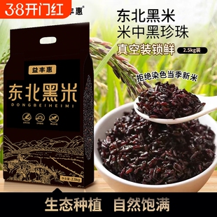 铁力大米东北益丰惠五常黑米粗粮糙米2.5kg真空黑米粥杂粮小包装