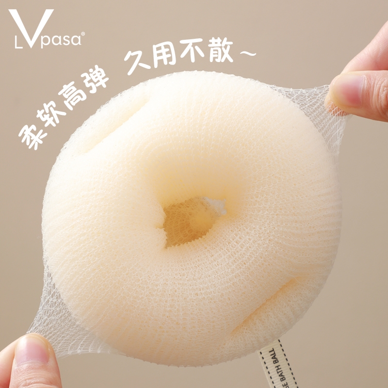 大号吸盘沐浴球浴花柔软不散女士专用洗澡沐浴起泡泡搓澡神器家用