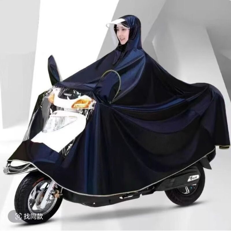 雨衣电动电瓶摩托车单双人专用加大加厚长款全身防暴雨一体式帽檐
