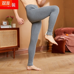 内穿纯棉毛裤 男春秋款 线裤 打底衬裤 2025新款 中老年高腰保暖裤 秋裤