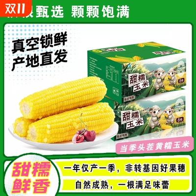 开源保丰正宗东北新鲜黄糯玉米软糯拉丝独立真空包装寒地黑土