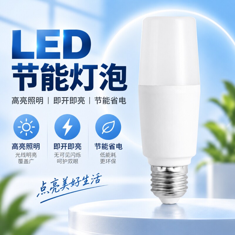 led柱泡灯超亮省电家用节能E27螺旋大螺口卧室客厅筒灯大功率照