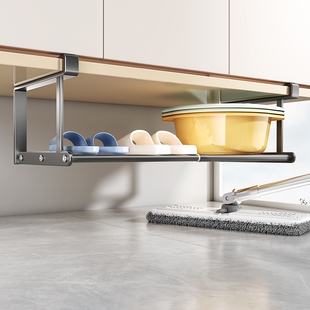 洗脸盆收纳架浴室柜下分层脸盆架置物架卫生间拖鞋柜内橱柜承重