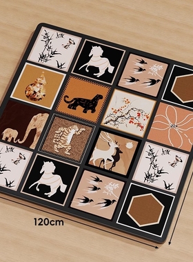 麻将桌盖板自动麻将机通用面板实木板材正方形桌板白色黑色桌面