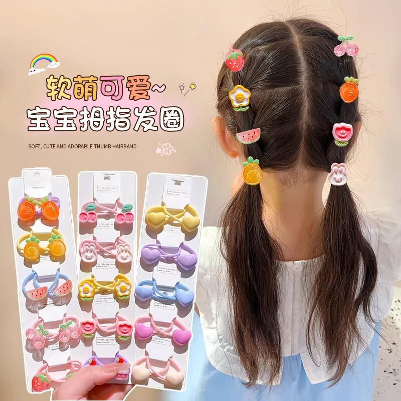 儿童发圈小女孩扎头皮筋宝宝不伤发头绳女童高弹力发绳发饰头饰品