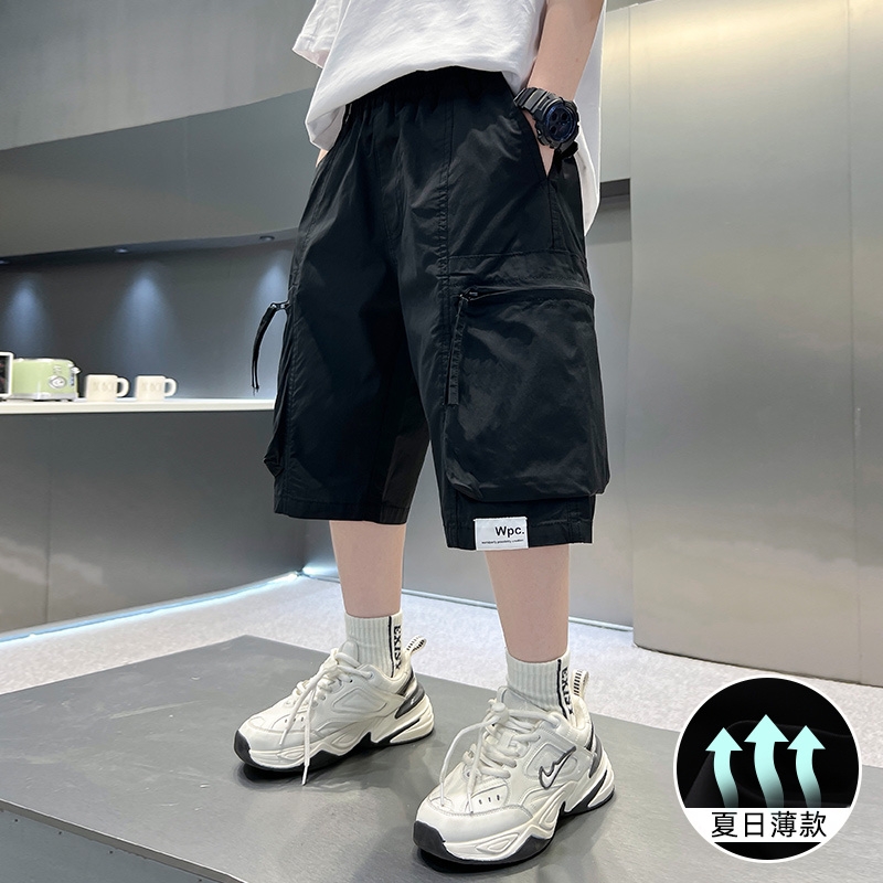 男童夏装短裤2025新款中大儿童装夏季工装七分裤男孩中裤子薄款潮