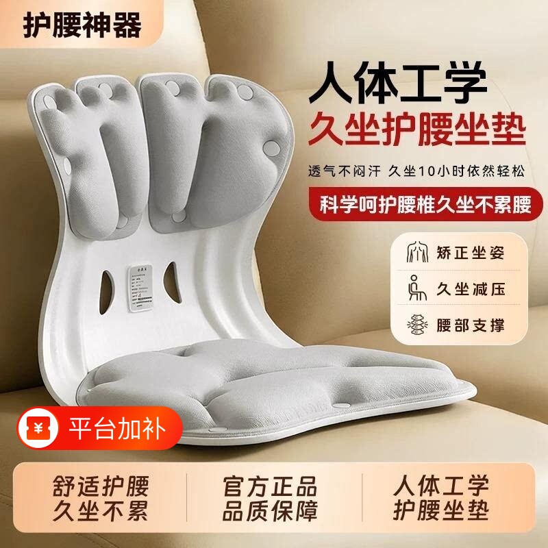 人体护腰工学坐垫腰靠背支撑学生矫正坐姿椅久坐办公室靠背垫神器