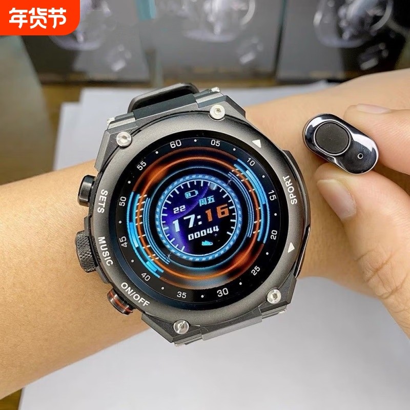 旭利盛智能手表耳机体温心率血压血氧二合一蓝牙通话多运动模式音乐手