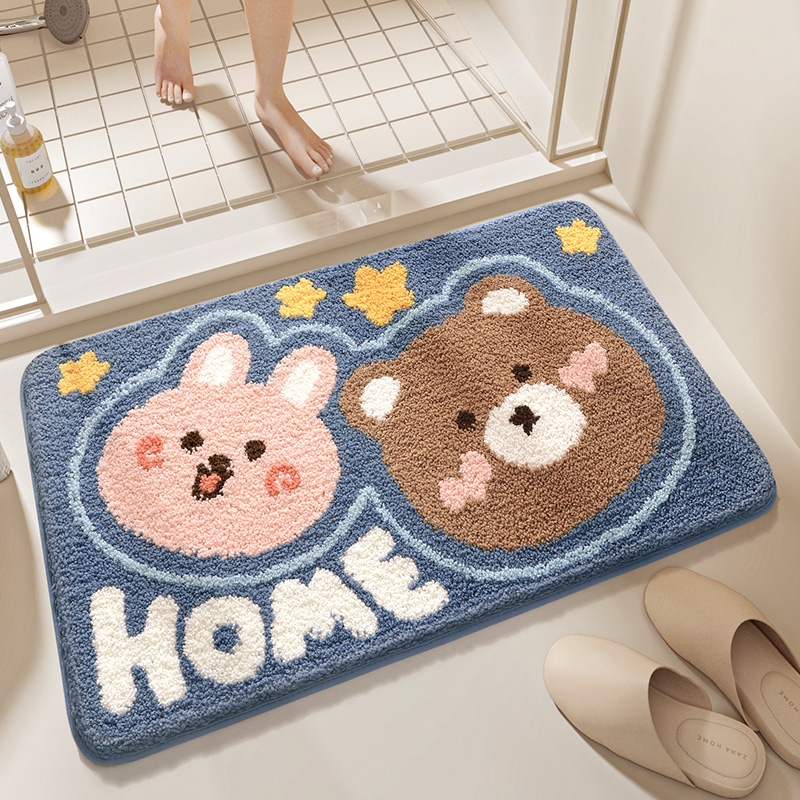 卫生间浴室地垫防滑卫浴吸水脚垫家用厕所门口垫子洗手间地毯加厚