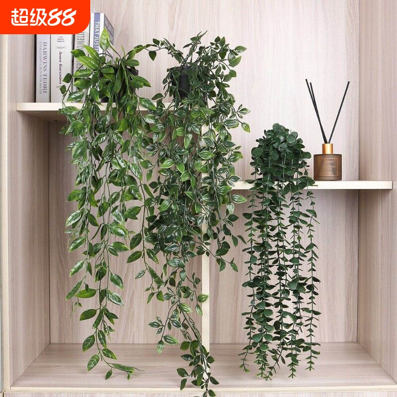 仿真绿植垂挂藤蔓假花情人泪家居客厅摆设吊篮装饰悬挂绿植小盆栽