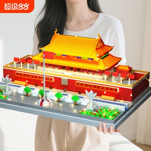 STEM积木天安门广场故宫高难度拼装拼图玩具儿童模型生日礼物建筑