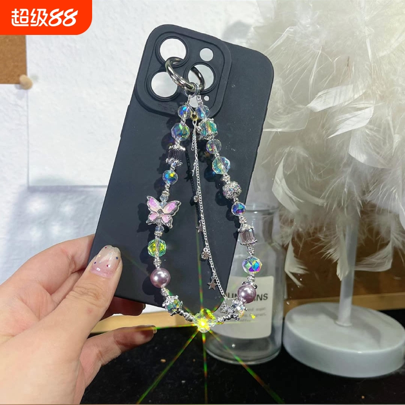 【设计师款】蝴蝶diy手机链包包挂件手机挂件抖音直播链工厂直销